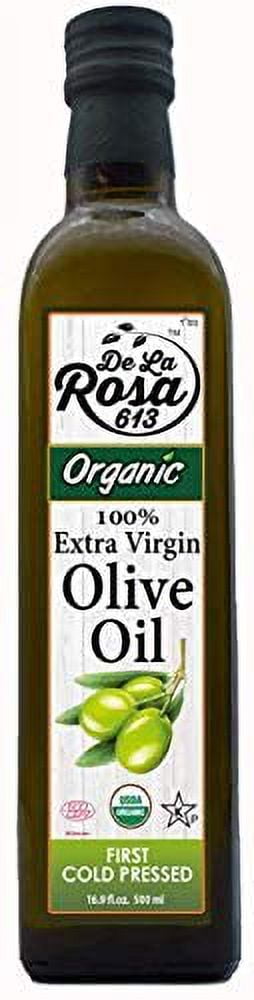 De La Rosa 613 Organic Extra Virgin Olive Oil & White Balsamic Vinegar, Kosher for Passover 16.9 oz (2 Pack)