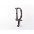 thumbnail image 2 of Cast Iron Letter D Alphabet Wall Hook 6", 2 of 2