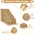 thumbnail image 4 of Qunbio TD3 Tray Dividers for Cabinets, Wooden Kitchen Cabinet Tray Divider for Pans, Lids, Cookie Sheets and Cutting Boards, 22"x15"x12", 4 of 9