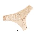 thumbnail image 3 of Jumpingount Bragas de tiro bajo Tanga Ropa interior de mujer Tanga Diseño de encaje Lavable Sexy Atractivo Elasticidad Señora Ropa de dormir Ropa interior Color de piel L, 3 of 6