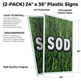 thumbnail image 2 of Sod (2-PACK) 24" x 36" Plastic Signs | Sign Insert 4mm Corrugated Plastic Signs Storefront Window Poster, 2 of 2