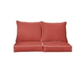 thumbnail image 2 of Sunbrella Sorra Home  Outdoor Loveseat Pillow and Cushion Set 22.5 in W x 22.5 in D x 5 in H - Canvas Natural Red, 2 of 5