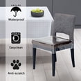 thumbnail image 5 of Dining Chair Cover Waterproof 2-Piece Clear Vinyl Dining Chair Protector Slipcovers, 5 of 6
