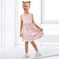 thumbnail image 5 of Girls' Summer Sleeveless Dress Soft Cotton A-Line Dress Dogs Wearing Bows 3T, 5 of 7
