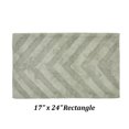 thumbnail image 4 of Better Trends 17" x 24" Bathroom Rugs 100% Cotton Soft Water Absorbent Non Slip Bath Mat Machine Washable Rug (Dark Sage) Hugo Collection, 4 of 6