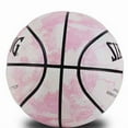 thumbnail image 3 of Logo Personnalisé - Ballon de Basketball en TPU Gravable pour Jeux Extérieurs : Résistant à l'Usure, Conception à Prise Améliorée, Convient à Tous les Âges (Enfants à Adultes), Offert en Tailles 4, 5, 7 -- Option Couleur Rose et Blanc, 3 of 6