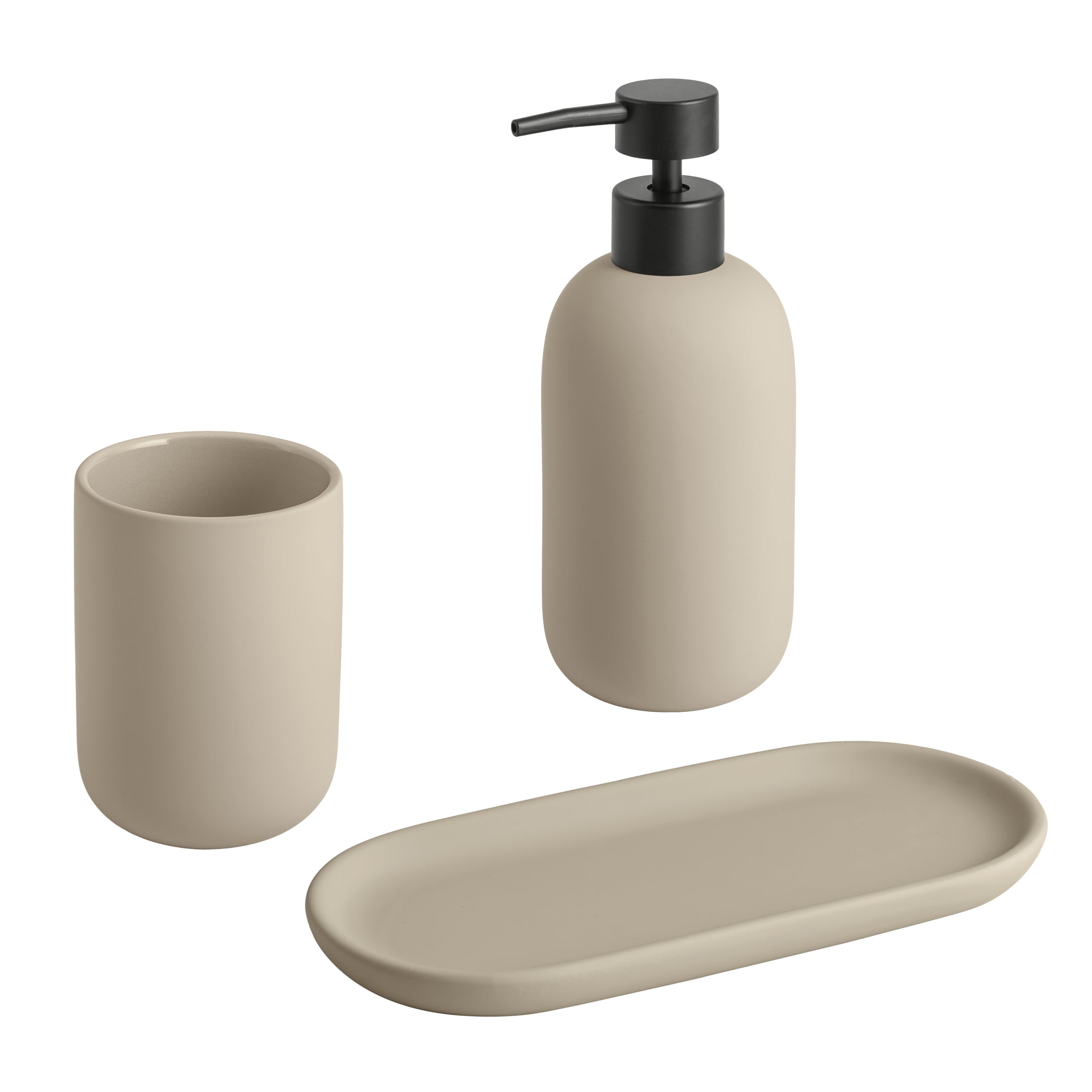 Mainstays Soft Touch Ceramic Lotion Pump Tan