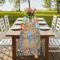 thumbnail image 4 of Table Runners 90 Inches Long Dress Scarves, Seahorse Coastal Farmhouse Coffee/Dining/Kitchen Table Runner for Living Room, Summer Nautical Starfish Coral Brown Anchor 13x90 Inch, 4 of 9
