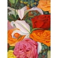 thumbnail image 2 of Lafrate, Sandra 12x14 Black Ornate Wood Framed with Double Matting Museum Art Print Titled - Deconstructed Flower Composition I, 2 of 4
