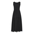 thumbnail image 5 of Lmnyox Summer Sleeveless Maxi Dress for Women Round Neck Backless Cocktail Dress Casual A Line Long Dress, 5 of 7