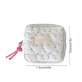 thumbnail image 2 of Feledorashia Sanitary Napkin Storage Bag, Portable Period Pouch, Heart Dots Fabric Mini Organizer, Compact Small Squares Makeup Purse with Double Zipper and Soft Quilted Design, 2 of 6