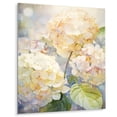 thumbnail image 2 of Designart "Dappled Sunlight Yellow Hydrangea" Floral Metal Art Print, 2 of 5