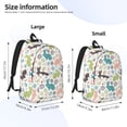 thumbnail image 2 of Bingfone Easter Rabbit Print Canvas College Laptop Backpack, Large Capacity Lightweight College Bookbag Casual Daypack-Small, 2 of 5