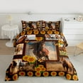 thumbnail image 2 of Manfei Farm Animal Horse Queen Comforter Set,Rustic Flower Sunflower Bedding Sets,Country Farmhouse Lodge Bedding Comforter Set For Boys,Super Cozy Room Decor Reversible,3 Pieces, 2 of 8