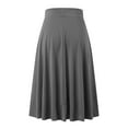 thumbnail image 5 of Landzoo Women's Solid Lightweight Flare Midi Pull On Closure Skirt Comfortable Casual Women's Skirt, 5 of 5