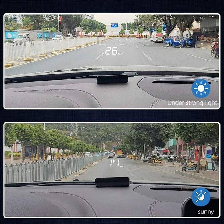 Clearance! Car GPS Head Up Display Speedometer HUD Digital Windshield  Projector Speed Me еχ F0U4 - Walmart.com