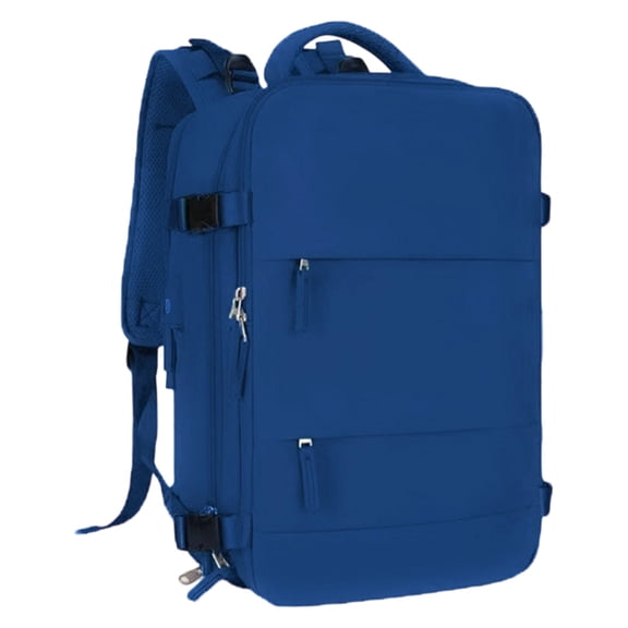 Travel Backpack, 45L Carry On with Laptop Compartment USB Port Waterproof(Blue-1,45x30x20cm)
