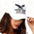 thumbnail image 5 of TOWED22 250 Anniversary USA Hat, America 250th Anniversary USA Hat Eagle Printed Patriotic Hats Adjustable Baseball Cap B, 5 of 6