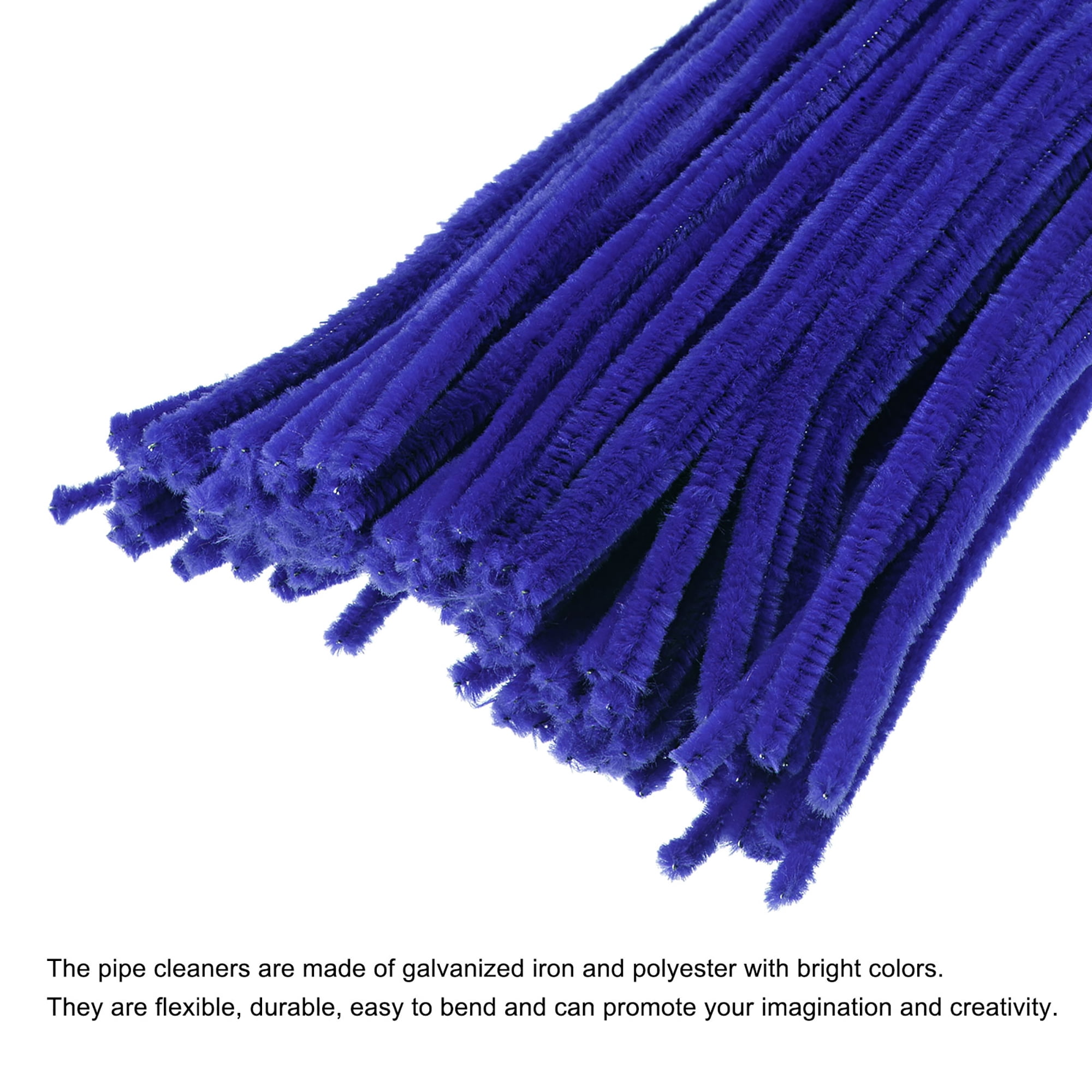 Krafty Kids GC024M, Chenille Stems, Pipe Cleaners, 6mm by 12in, Royal Blue,  40-Piece, 1/4 x 12 X