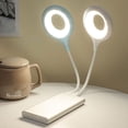 thumbnail image 1 of lámparas de lectura LED con clip para escritorio infantil, con cuello flexible, recargables por USB, para estudio y trabajo (base blanca y rosa no incluida)., 1 of 5