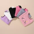 thumbnail image 5 of 1-8T Kids Baby Girls' Long Sleeve Basic Half Turtleneck T-Shirt Cat Printed Tops, 5 of 10