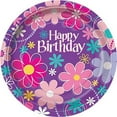 thumbnail image 2 of 9" Birthday Blossom Party Plates, 8ct, 2 of 2