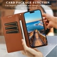 thumbnail image 3 of Case for MOTO G34 Mobile phone protective case with card holder, flip cover protective case, shockproof TPU inner shell, full body leather protective case, 3 of 6