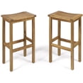 thumbnail image 1 of Noble House Tabourets de Bar en Bois d'Acacia Naturel 30 Pouces (Ensemble de 2), 1 of 17