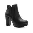 thumbnail image 1 of Unique Bargains Women's Chunky High Heel Platform Zip Chelsea Boots, 1 of 8