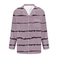 thumbnail image 6 of Deals of The Day Clearance Miqool Mens Striped Pajama Sets Two Piece Long Sleeve Button Down Pj Sets Soft Sleepwear 2 Piece Lounge Set Nightwear with Pockets, 6 of 6