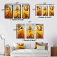 thumbnail image 4 of Designart "Country Road Amidst Golden Blossoms IV" Meadow Framed Wall Art Set Of 3 - Yellow Traditional Frame Gallery Set For Office Decor, 4 of 6