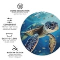 thumbnail image 4 of Kll Round Shape Drink Coasters Set Of 4,Pu Leather Absorbent Coasters Set Decorative Coffee Cup Coasters Housewarming Gift For Home Decor-Watercolor Turtle, 4 of 9