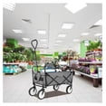 thumbnail image 5 of 36X19'' Collapsible Utility Wagon, One-Pull Foldable Cart, Large 262L Capacity Heavy-Duty Portable Wagon, With Durable Steel Frame, Rubber Wheel, Comfortable Grip, for Groceries, Shopping,Camp, 5 of 7