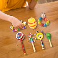 thumbnail image 4 of Juego de sonajero de madera para bebé de 7 Uds., instrumento de percusión, coordinación mano-ojo, conjunto de instrumentos musicales para niños para, 4 of 9