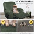 thumbnail image 2 of Leather Like Recliner Chair Covers Heavy Duty, 4 Pieces Lazy Boy Recliner Cover for Recliner Chair, Leather Cover for Recliner slipcovers Washable for Pets (Army Green), 2 of 13