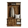 thumbnail image 3 of Castle Place Modern Hall Tree with Storage Cabinet, Walnut, 3 of 11