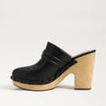 thumbnail image 5 of Sam Edelman Nyla Black Leather Rounded Toe Slip On Block Heel Clog Mules (Black Leather, 6.5), 5 of 7