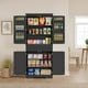 thumbnail image 4 of Kojooin Mueble de Almacenamiento de Cocina Elegante Despensa de 72" con Cajones y Estantes para Puertas, Negro, 4 of 7