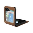 thumbnail image 4 of TECH CIRCLE Wallet Case for Samsung Galaxy Z Flip5 Samrtphone (2023) 6.7" - PU Leather Protective Case with Card Slots /Photo Holder, Slim Lightweight Phone Case Holder, Brown, 4 of 13