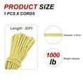 thumbnail image 2 of Uxcell 30Ft Braided Paracord Line, 1000lb 2.6mm Diameter Multipurpose Utility Cord Rope Wind Chime String Kite Line Flame Resistant for Camping, Hot Air Balloon, Outdoor Survival, Yellow, 2 of 5