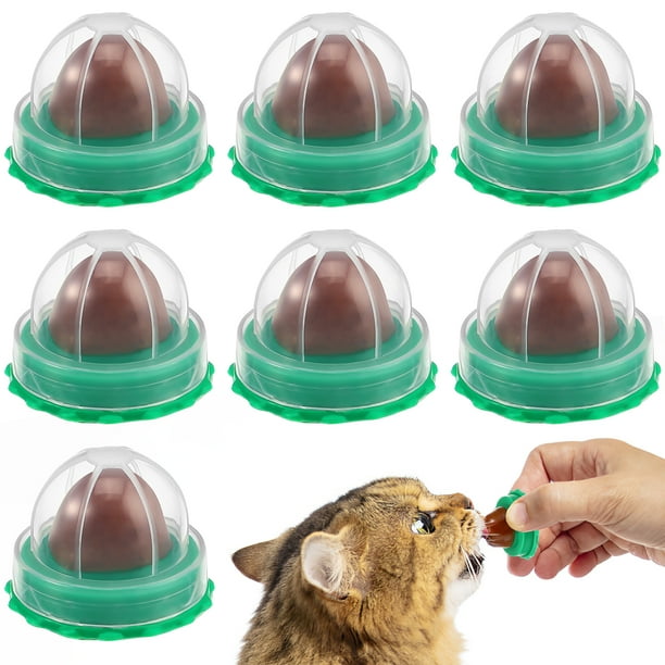 10 piezas de bocadillos para gatos, dulces para mascotas, hierba gatera, pelota para lamer, suministros para mascotas (sabor aleatorio)