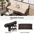 thumbnail image 3 of Homrest Wicker Patio Furniture 3-seat Sofa，Outdoor Seating Couch with Cushions, All-Weather Patio Couch for Porch, Poolside, Garden, Deck(Khaki), 3 of 8