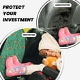thumbnail image 4 of Fuzoiu Funny Animals in Jungle Print 2 Pack Kick Mat Back Seat Protector With 3 Storage Pockets, Universal Car Seat Back Organizer For Kids Pets, Waterproof Backseat Protector For Most Car, 4 of 8