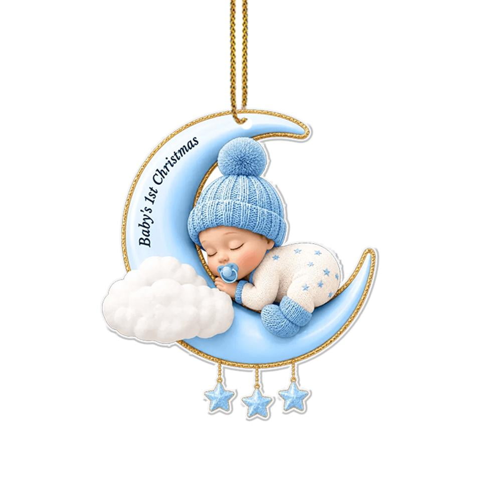 Baby's First Christmas Acrylic Ornament 3.15in Moon Design Keepsake