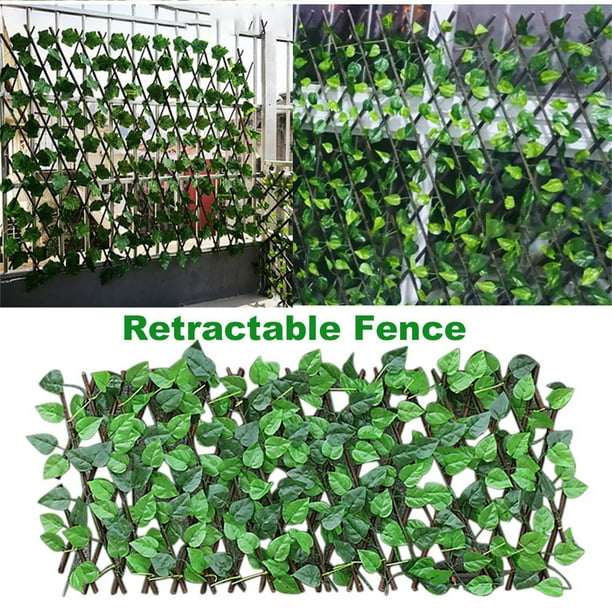 Carolilly Artificial Garden Plant Fence Retractable Expanding Trellis