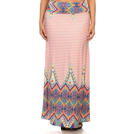 NMC - Plus size Women's print maxi Skirt - Walmart.com