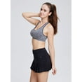thumbnail image 6 of Women Athletic Skirt Quick Dry Running Golf Skort Pleated with Pockets, Black, Large, 6 of 6