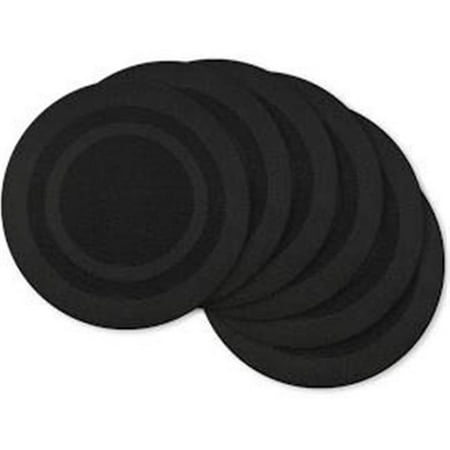 

Black Round PVC Doubleframe Placemat Set of 6