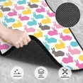thumbnail image 3 of Naloa Colorful Rabbit Car Foot Mat Set of 4 Pieces - Universal Floor Liner Neoprene Full Set Floor Mats for Cars Trucks SUV, 3 of 7
