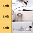 thumbnail image 5 of QQLIKE - Cable USB tipo C, paquete de 5 cables USB C trenzados de nailon 3A, cargador de carga rápida para Samsung Galaxy S9/S8 Note8/9 20 10 S21 S20 S10 Plus C, 5 of 5